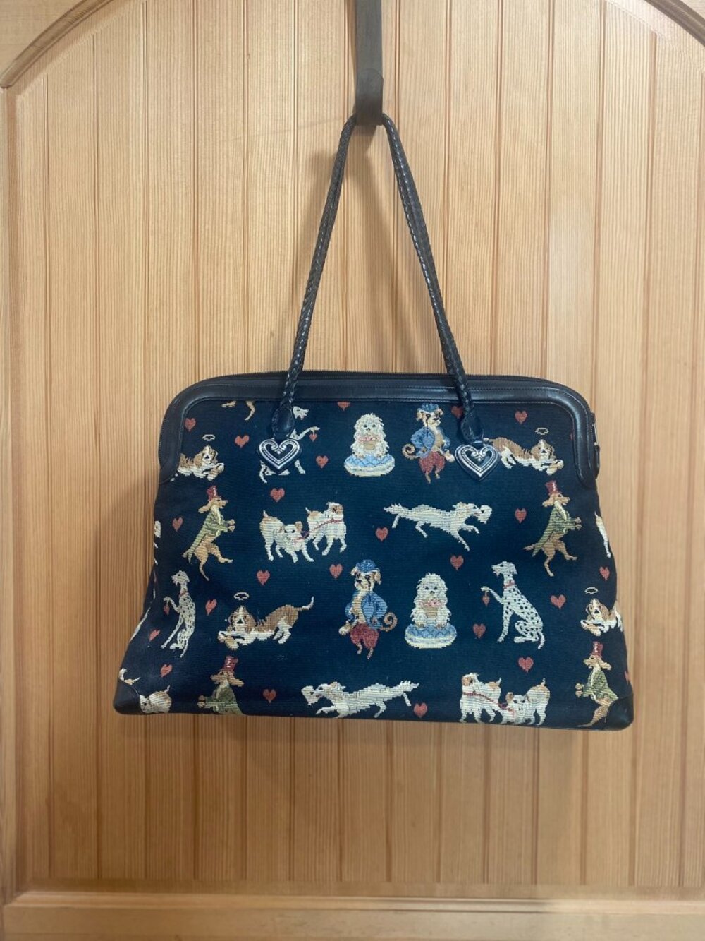 Retired Vintage Brighton Tapestry Large Whimsical Needlepoint Bag